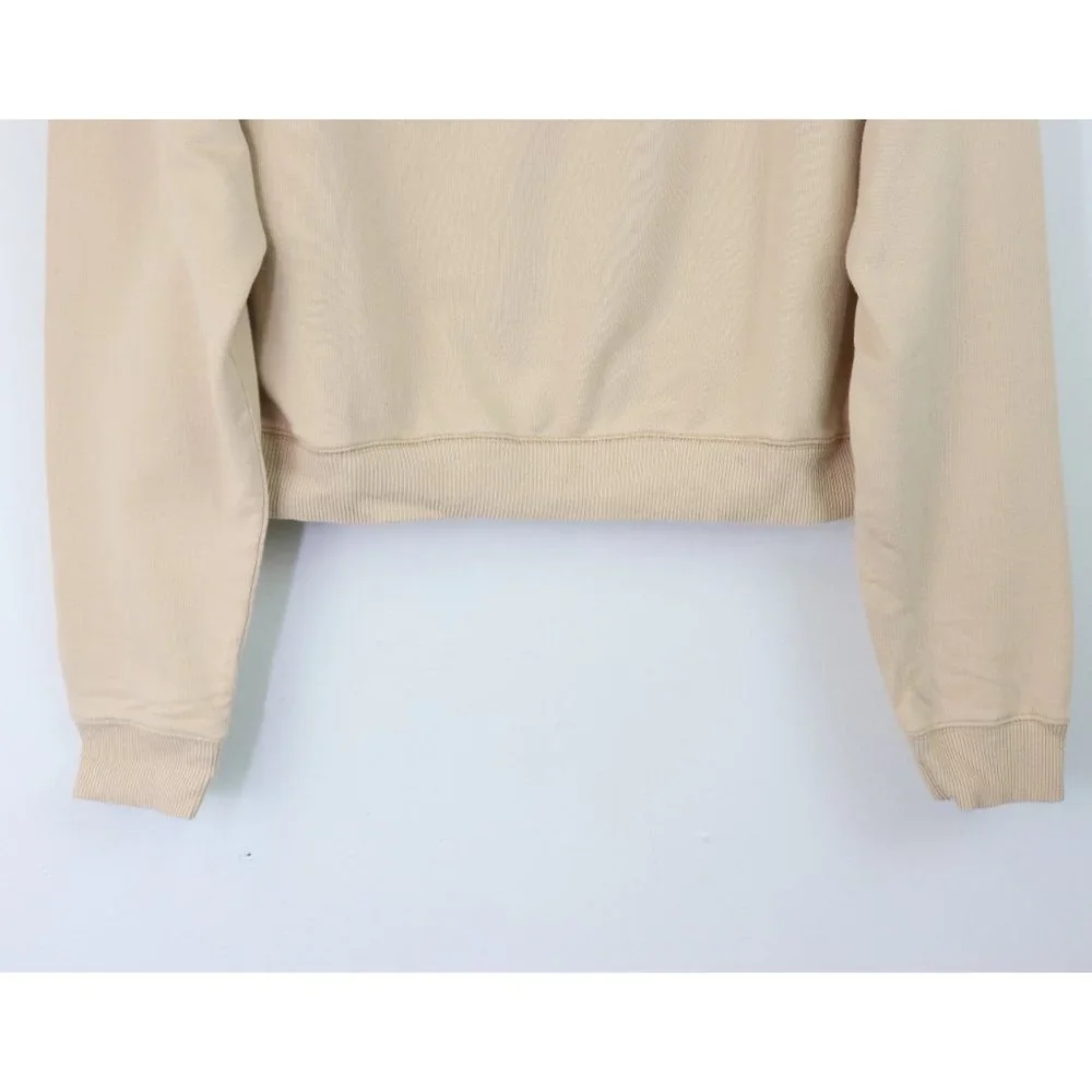 NWT Free People James Bandana Print Pullover Sweatshirt Ecru Ivory Navy Medium - Picture 8 of 11